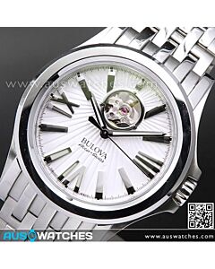 Bulova Accuswiss Kirkwood Sapphire Automatic White Mens Watch 63A125 Swiss Made