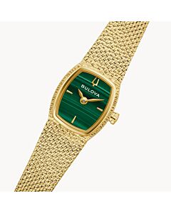Bulova Goddess of Time Gold Malachite Green Dial Women's Watch 97L184