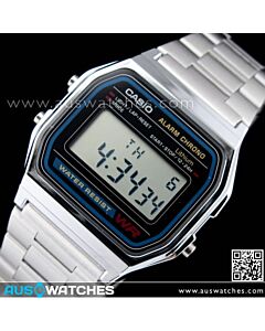 Casio Vintage Retro style Unisex Digital Watch A158WA-1DF, A158WA-1