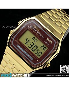 Casio Vintage Retro Alarm Digital Watch A159WGEA-5DF, A159WGEA