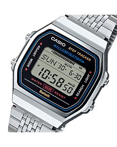Casio Vintage Bluetooth Step Tracker Stainless Steel Band Watch ABL-100WS-1A