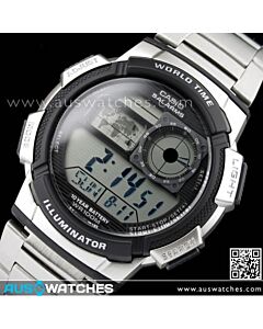 Casio Sporty Digital World Time 100M Sport Watch AE-1000WD-1A, AE1000WD