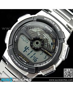 Casio Men's World Time Alarm Digital Sports Watch AE-1100WD-1AV AE1100WD