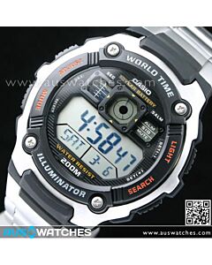 Casio Sporty Digital World Time 100M AE-2000WD-1AV