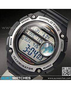 Casio Big Case Size Resin Band 100M Digital Watch AE-3000W-1AV, AE3000W