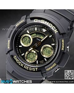 Casio G-Shock Black and Gold Analog-Digital 200m Watch AW-591GBX-1A9, AW591GBX