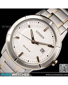 Citizen Eco Drive Two Tone Rose Gold Mens Watch AW1084-51A