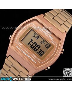Casio Retro Design LED Backlight Rose Gold Digital Watch B640WC-5A