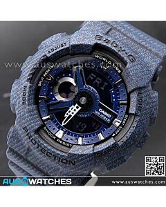 Casio Baby-G Denim Pattern Analogue Digital Limited Sport Watch BA-110DC-2A1, BA110DC