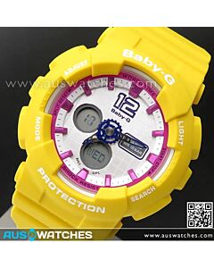 Casio Baby-G Analog Digital 100M World Time Alarm Sport Watch BA-120-9B, BA120