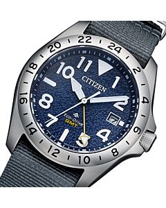 Citizen Promaster Land GMT Eco-Drive Sapphire Nylon Blue 200M BJ7150-09L