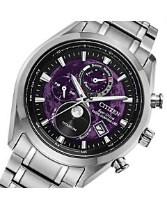 Citizen Eco-Drive Radio-Controlled Moonphase Titanium Men's Watch BY1010-81Z