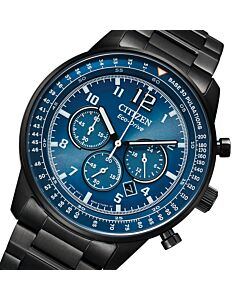 Citizen Eco-Drive Chronograph Black Stainless Steel Watch CA4505-80L