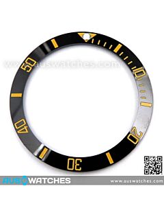 Ceramic Bezel Inserts Black Yellow For Seiko Turtle