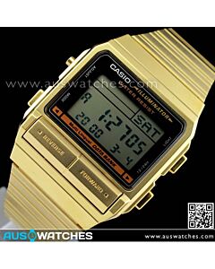 Casio Vintage Style Data Bank Golden Digital Watch DB-380G-1, DB380G