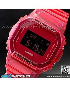 Casio G-Shock Color Skeleton Red Jelly Clear Watch DW-5600SB-4, DW5600SB