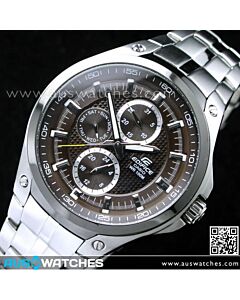 Casio Edifice Black IP bezel Mens Watch EF326D EF-326D-5AV