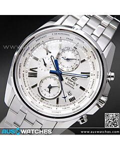 Casio Edifice World Time Sapphire Alarm Mens Watch EFB-301JD-7A, EFB301JD Made in Japan