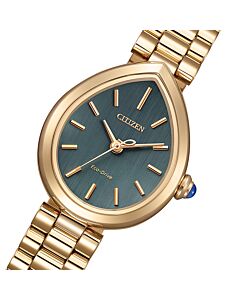 Citizen L Eco-Drive Rainell Green Dial Ladies Watch EM1203-57X