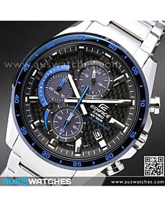 Casio Edifice Solar Chronograph Carbon Fiber Dial Watch EQS-900DB-2AV, EQS900DB