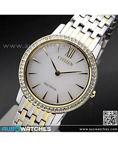 Citizen Eco-Drive Two Tone Sapphire Ladies Watch EX1484-81A