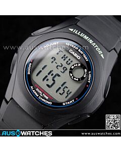 Casio Digital LCD Alarm Stopwatch Sports Watch F-200W-1A, F200W