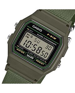 Casio Vintage Cloth Lightweight Slim Minimalistic Digital Watch F-91WF-3A