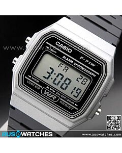 Casio Digital Water Resistant Classic Unisex Watch F-91WM-1B, F91WM