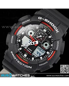 Casio G-Shock Velocity Indicator 200M Alarm Watch GA-100-1A4, GA100