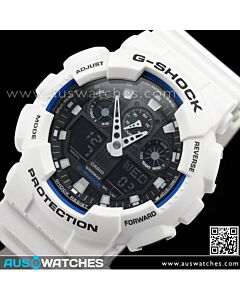 Casio G-Shock White Analog Digital Watch GA-100B-7A GA100B