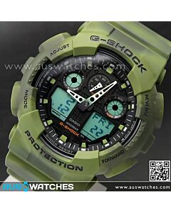Casio G-Shock 200M Marble Camouflage Military Sport Watch GA-100MM-3A, GA100MM