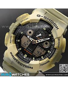 Casio G-Shock 200M Marble Camouflage Military Sport Watch GA-100MM-5A, GA100MM