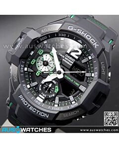 Casio G-Shock GRAVITYMASTER 200M Thermometer Compass Watch GA-1100-1A3, GA1100