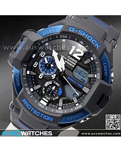 Casio G-Shock GRAVITYMASTER 200M Thermometer Compass Watch GA-1100-2B, GA1100