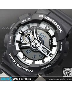 Casio G-Shock White and Black Analog Digital Watch GA-110BW-1A, GA110BW
