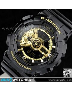 Casio G-Shock Black and Gold Analog Digital Display Watch GA-110GB-1A, GA110GB