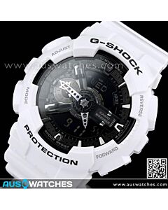 Casio G-Shock Black and White Analog Digital Display Watch GA-110GW-7A, GA110GW