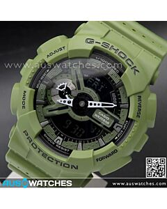 Casio G-Shock 200M Analog Digital Punching Pattern Sport Watch GA-110LP-3A, GA110LP