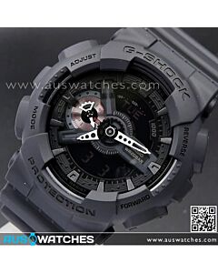 Casio G-Shock All Black Analog Digital Military Limited Watch GA-110MB-1A, GA110MB