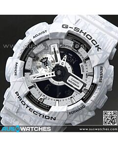 Casio G-Shock Slash Pattern Analog Digital Gray Sport Watch GA-110SL-8A, GA110SL