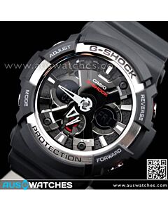 Casio G-Shock Analog Digital Black World Time Watch GA-200-1A, GA200