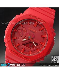 Casio G-Shock Carbon Core Guard All Red Watch GA-2100-4A, GA2100