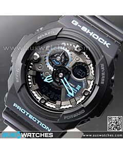 Casio G-Shock Black With Blue 200M Sport Watch GA-300BA-1A, GA300BA