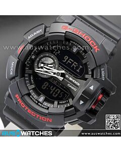 Casio G-Shock 200M Analog Digital Black & Red Sport Watch GA-400HR-1A, GA400HR