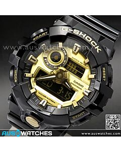 Casio G-Shock Analog Digital 200M Super illuminator Sport Watch GA-710GB-1A, GA700