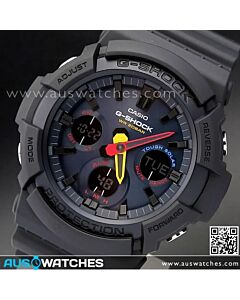 Casio G-Shock Solar Matte Black And Orange Watch GAS-100BR-1A, GAS100BR