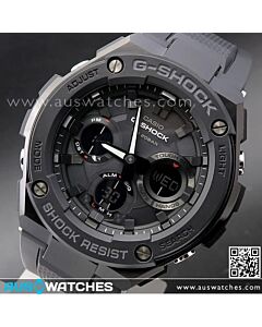 Casio G-Shock Analog Digital Solar Resin Band All Black Watch GST-S100G-1B, GSTS100G