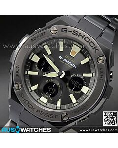 Casio G-Shock G-STEEL Analog Digital Solar All Black Sport Watch GST-S130BD-1A, GSTS130BD