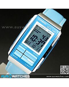 Casio Futurist Blue Leather Band Alarm Digital Watch LA-201WBL-2A, LA201WBL