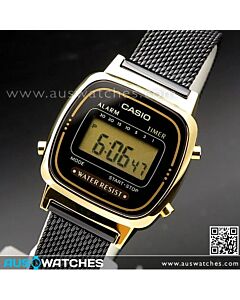 Casio Vintage Digital Mesh Band Ladies Watch LA670WEMB-1, LA670WEMB